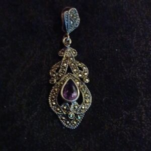 Elegant Amethyst 925 Silver Pendant